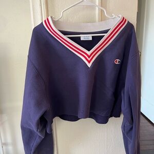 Champion Women's Navy V-Neck Top